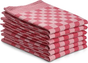 Theedoek ruit – 6 stuks – 50×70 – rood