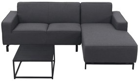 Boavista/Toronto loungebank chaise longue - Sooty - 3-delig - links