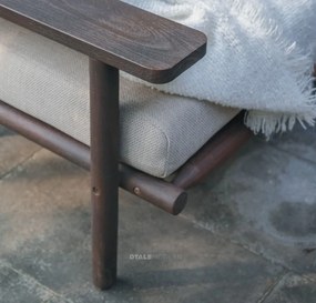 The Outsider Stoel-Bank Loungeset - Laruna - Acaciahout - Vintage Bruin /  Wit - The Outsider