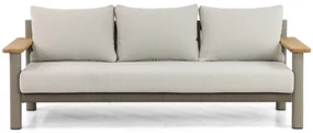 Stoel en Bank Loungeset 5 personen Aluminium/teak Taupe  Santika Furniture Santika
