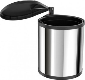 Hailo Mono afvalemmer rvs/zwart