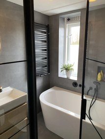 Vloertegel 90x90 Cm Betonlook Fairy Dark Donker Grijs H96