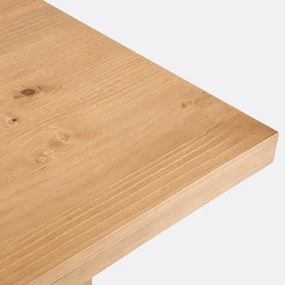 Vaste eettafel van massief grenen, 4 tot 6 personen, Malu