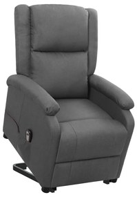 vidaXL Sta-op-stoel verstelbaar stof donkergrijs