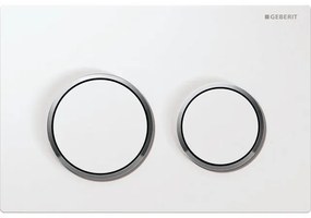 Geberit Omega20 bedieningplaat, 2-toets spoeling frontbediening voor toilet 21.2x14.2cm wit 115085KJ1