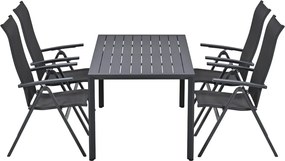 Garden Impressions Siena tuinset 5-delig verstelbaar - Kasper tuintafel 160x84 cm