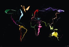 Poster Michael Tompsett - World map, (91.5 x 61 cm)