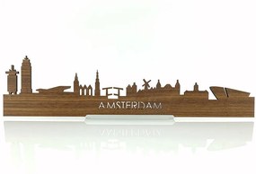 Standing Skyline Amsterdam Noten - 60 cm