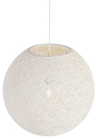 Landelijke hanglamp wit bol 60cm - Corda