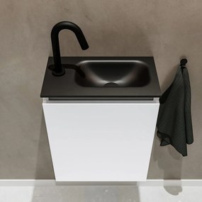 Mondiaz Ture 40cm toiletmeubel talc met wastafel urban rechts 1 kraangat