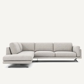 Hoekbank met longchair, gerecycled katoen, CÉSAR