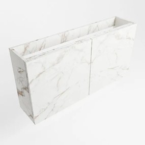 Mondiaz FOWY fonteinonderkast - 80x22x50cm - 2 deuren - push to open - softclose - Carrara FOWYTO80Car2D