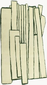 Handgeknoopt wollen vloerkleed Contour