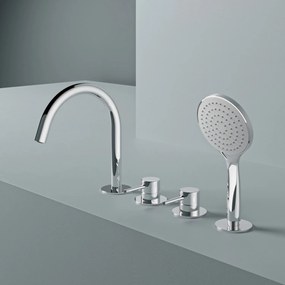 Hotbath Buddy badrandkraan met uitloop chroom