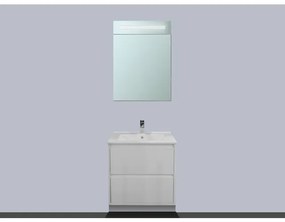 Saniclass New Future badmeubel 60cm hoogglans wit met spiegelkast linksdraaiend sw2208/sw3064/sw3148/