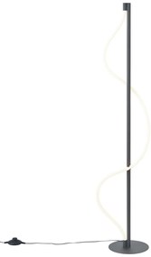 Moderne vloerlamp zwart incl. LED 3-staps dimbaar - Twirl