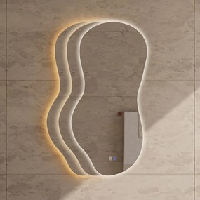 Best Design Ziza organische spiegel met spiegelverwarming 100x50cm