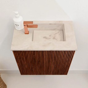 Mondiaz Joya DLux 40cm toiletmeubel ruby met wastafel faye rechts 1 kraangat frappe