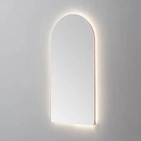 Lambini Designs Lanta boogspiegel met spiegelverwarming en dimbare LED-verlichting 50x100cm