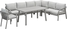 Garden Impressions Tarera lounge dining set 6-delig incl stoel - taupe
