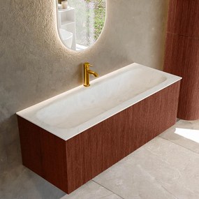 Mondiaz Kurve-dlux 120cm badmeubel ruby met 1 lade en wastafel big large midden 1 kraangat opalo