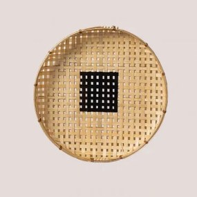 Ronde Decoratieve Bamboe Schaal Kudri Ø30 Cm - Sklum
