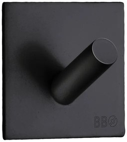 Smedbo BB haak zelfklevende vierkant 45mm rvs zwart BB1092