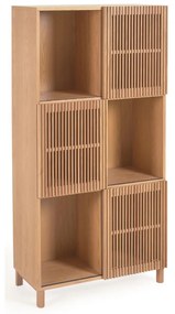 Kave Home Beyla Vakkenkast Met Latjes Eiken Hout - 42.5x84.5x170cm.