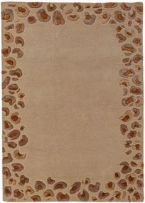 Handgetuft laagpolig vloerkleed Leopard Frame