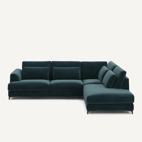 Omvormbare hoekbank rechts in chenille fluweel, Marsile