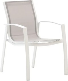 Dining tuinstoel | Forza  Altea | Textileen | Wit | Stapelbaar | Kees Smit Tuinmeubelen