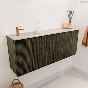 Mondiaz Joya DLux 100cm toiletmeubel shadow met wastafel faye links 1 kraangat ostra