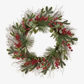 Decoratieve Kerstkrans Ø60 Cm Adeline Groene Pesto - Sklum