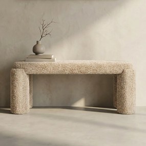 Halbank Met Ronde Poten Beige