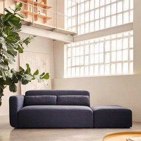 Kave Home Neom Rechte Bank Met Hocker Blauw