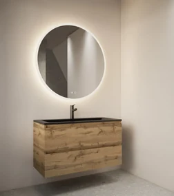 Gliss Design Circum ronde spiegel met LED-verlichting en spiegelverwarming 100cm