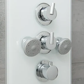 Schutte LANZAROTE Glas-douchepaneel, wit