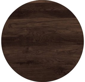 Goossens Bijzettafel Oval, hout eiken donker bruin, stijlvol landelijk, 43 x 65 x 32 cm