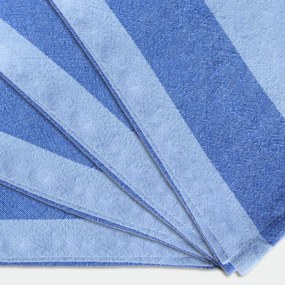 Set van 4 gestreepte servetten, 30% gerecycled katoen, geweven-geverfd, MIRELLA