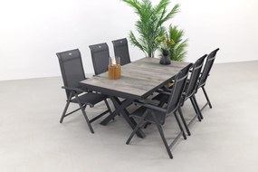 Hartman Milaan/Ottowa 205-265x100 cm. - 7-delige verstelbare tuinset