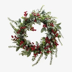 Kerstdecoratieve Krans Ø60 Cm Met Verlichting Eirune Green Grass - Sklum