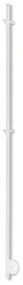 Vasco Spike Elektrische Handdoekradiator - 151.5cm hoog - 35Watt - RAL 9016 - mat wit 118440115159016