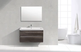 Lambini Designs Trend Line badkamermeubel 100cm 2 kraangaten century oak