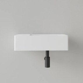 Sanigoods Luko fontein 40x22cm links zonder kraangat hoogglans wit