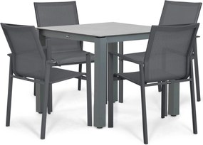 Tuinset 4 personen 909 cm Aluminium Grijs Lifestyle Garden Furniture Timo/Yoko