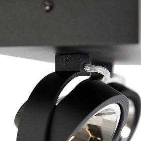 Design spot zwart verstelbaar 2-lichts - Go