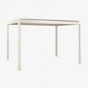 Bioclimatische Pergola Met Aluminium Lamellen Druvia Tapioca Beige & 3 X 4 M - Sklum