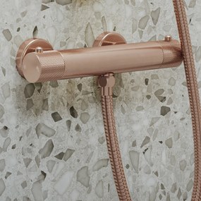 Saniclear Copper Curved opbouw douchethermostaat geborsteld koper