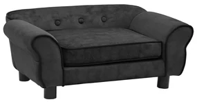 vidaXL Hondenbank 72x45x30 cm pluche donkergrijs