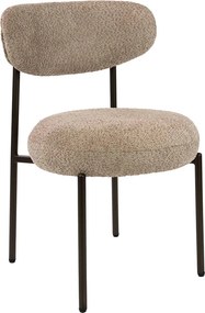 Beige Eetkamerstoel Met Ronde Zitting